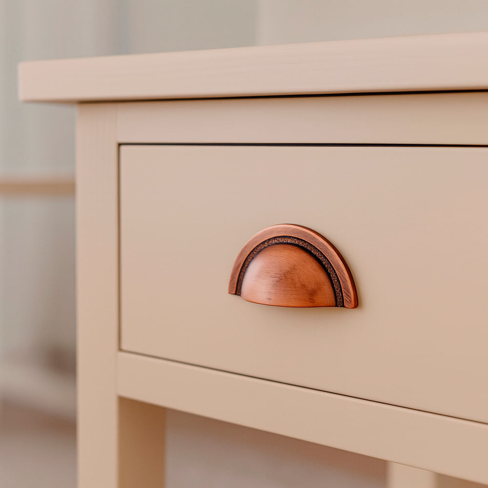 Puxador Concha Shell 48mm Vecchio Cobre Zen